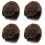 4Pz Parrucche Corte Maschili Sintetiche Marrone Per Carnevale E 5