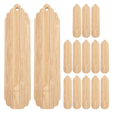 15Pz Tag Legno Rettangolari Khaki Da Dipingere Per E Feste