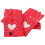 5Pares Luvas Vermelhas Half-Finger PU Para , Cosplay E Festas 1