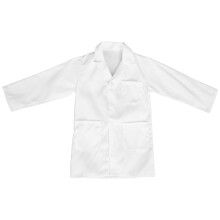 Kids Lab Coat Manga Longa Unissex Para