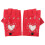 5Pares Luvas Vermelhas Half-Finger PU Para , Cosplay E Festas 3