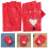 5Pares Luvas Vermelhas Half-Finger PU Para , Cosplay E Festas 11