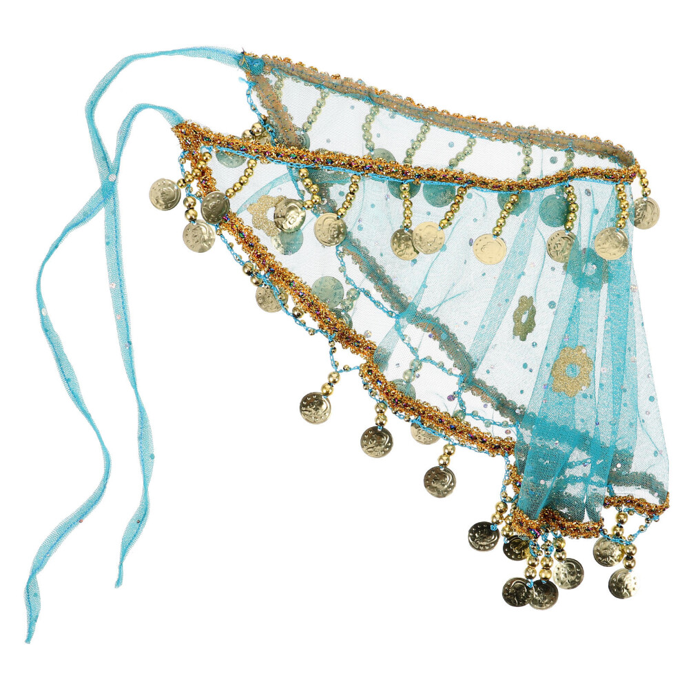 2Szt Niebieska ZasłOna Szyfonowa Na Twarz, Dodatek Do Kostiumu TańCa-image