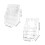 2Pcs Clear Acrylic Multi-Tier Display Stand for Brochures Menus Flyers 2