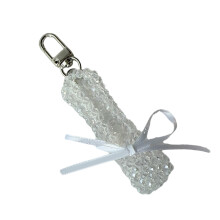 Accessoire de clé de chaussure en cristal-Porte-clés blanc