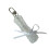 Accessoire de clé de chaussure en cristal-Porte-clés blanc 1