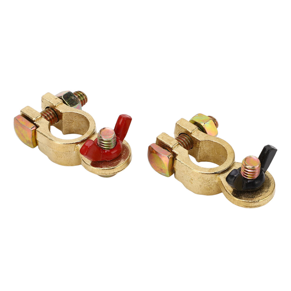 2Pcs Thickened Brass Battery Terminal Connectors M8 For Car Boat 12V/24V 4061370920936