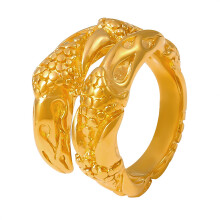 Trendige strukturierte Ringe mit gehämmertem Muster für-Gold