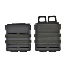 Mag Pouch For Rifle M4 AK AR Tactical Vest, Ambidextrous Design Compatible Molle System Double Magazine Carrier With Kydex Insert, Quick Release Secur