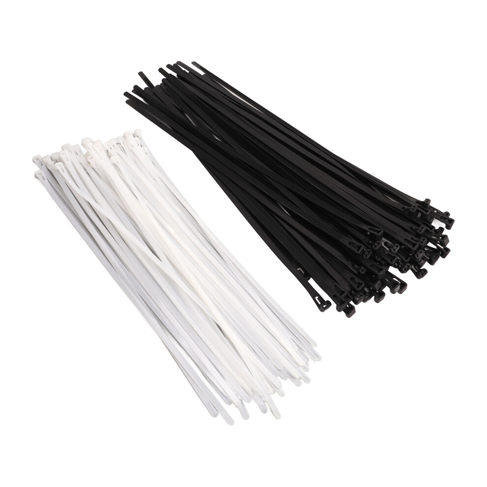 100Pcs Reusable Nylon Zip Cable Ties, 39.5Cm Adjustable Outdoor & Office 8171376584226