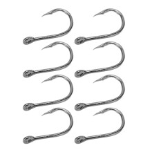 High Carbon Steel 50Pcs Fishing Hooks Barbed Type 6# for Outdoor Activity