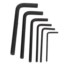 L-Form Innensechskant-Schlüssel-Set, 6 Stück, Kohlenstoffstahl, 2 mm–6 mm, Fahrrad-Handwerkzeuge