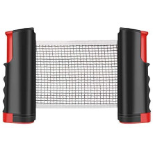 Adjustable Retractable Ping Pong Net, Ideal for Play Anywhere on Tables up to 5cm Thick, Ergonomic Wave Design Frame Ensures Stable Performance, Non-S