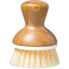 Natural Wooden Kitchen Cleaning Scrubber For Minimal, Sustainable Packaging, Bamboo Dish Scrub Brush With Ergonomic Handle Design, Lush Suds For Easy