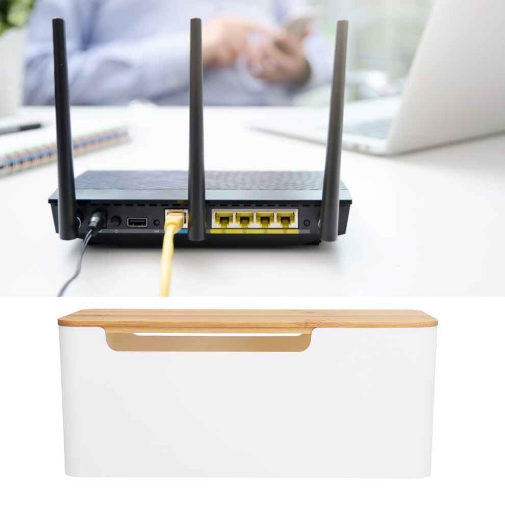 Cable Management Box, Wooden Cable Management Box With Lid Cord Organizer Box With Lid Cord Storage Organizer Wire Holder Small Case For Cord Hider 9169997244079