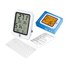 Elegante, slimme luchtkwaliteitsmonitor voor binnen, temperatuurregeling, aluminium design, zeer nauwkeurige hygrometer en thermometer voor thuis en