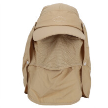Cappello da esterno con maschera rimovibile e design pieghevole, cappello da sole a tesa larga con protezione UV e paracollo per pesca,