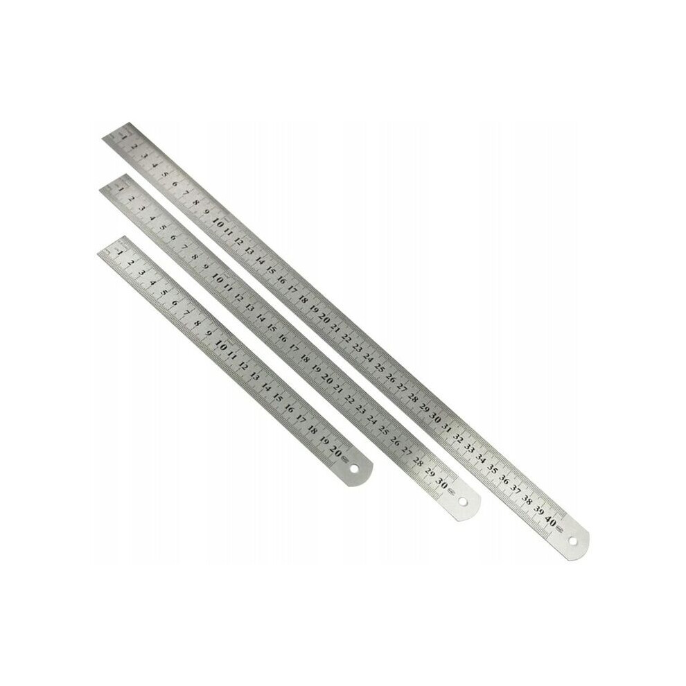 Drafting Ruler With Acid-Etched Markings, Stainless Steel Ruler With Dual Metric And Imperial Scales For Technical Drawing, Multi-Purpose Metal Ruler 9173940296909