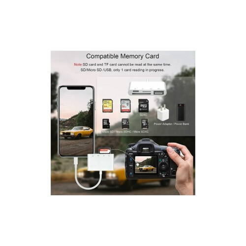4-In-1 Adapter For Iphone, Portable And Versatile With Plug And Play Functionality, Supports Fast Data Transfer And Privacy Protection 2