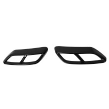 2 Stück Glossy Schwarz Auspuff-Endrohrabdeckung für A3 8Y 2021+