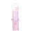 3Stk Rosa Wandbehang Feder Polyester Handmade 1