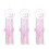 3Stk Rosa Wandbehang Feder Polyester Handmade 4