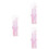 3Stk Rosa Wandbehang Feder Polyester Handmade 6
