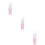 3Stk Rosa Wandbehang Feder Polyester Handmade 9