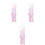 3Stk Rosa Wandbehang Feder Polyester Handmade 3