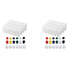 60 Strips Empty Paint Strips Paint Cup Pots Storage Containers Painting Arts Crafts Supplies (5Ml/60Pc)