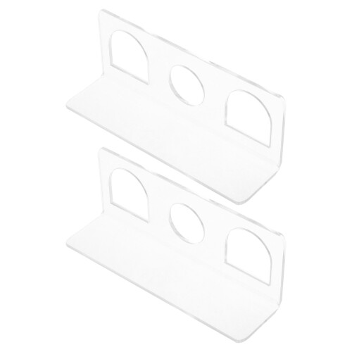 2Stk Transparentes Haarbürsten Wandhalter Bad Organizer
