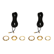 2X RP-SMA-Stecker auf Buchse Wifi Antennenanschluss Verlaengerungskabel 10m - Schwarz