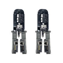 2X RJ45 Crimper Network Lan Cable Tester Cutting Tool for Cat7 Cat6 Cat5 RJ11 RJ12 RJ45 Crimper Metal Clip
