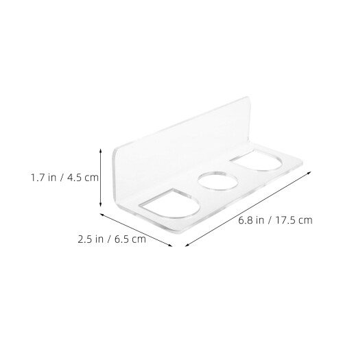 2Stk Transparentes Haarbürsten Wandhalter Bad Organizer 1