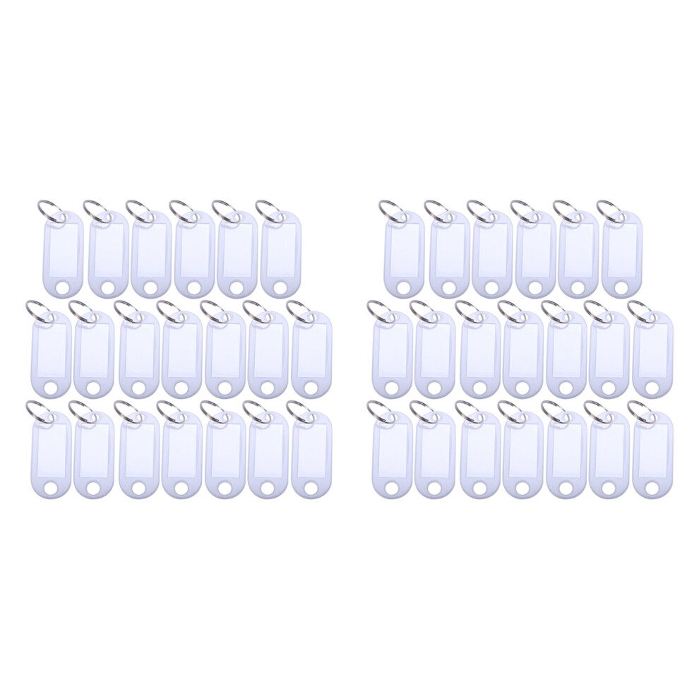 White Portable Plastic Key Fob Key Tag Id Labels 40 Pieces 6033818908248