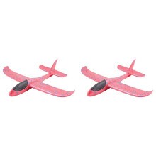 2 Stueck EPP-Schaum-Handwurf-Flugzeug im Freien starten Segelflugzeug-Flugzeug-Kind-Geschenk-Spielzeug 34.5 x 32 x 7.8cm