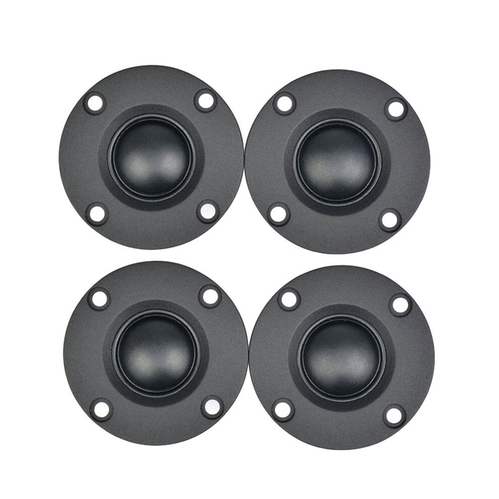 4Pcs Tweeter 1.5Inch 6Ohm 30W Dome Silk Film Tweeter Hifi Treble Speaker Audio Loudspeaker With Heatsink Black 4711095923827