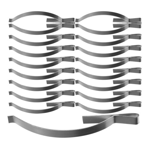200Stk Silberne Fenstersicherungs Clips Spannfeder Eckhalter 1