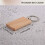 200 Blank Wooden Keychain Rectangular Engraving Key ID Can Be Engraved DIY 10