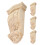 4Stk Holz Schnitzerei Eckkonsolen Beige Rustikale Dekorative Corbels 1