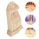 4Stk Holz Schnitzerei Eckkonsolen Beige Rustikale Dekorative Corbels 9
