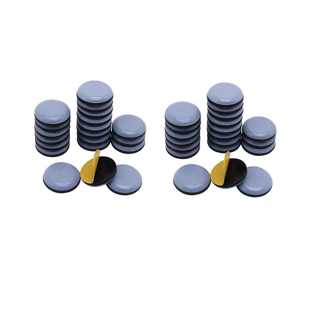 48Pcs 25Mm Furniture Glides Self Adhesive Chair Leg Ptfe Sliders For Furniture Easy Movers (Round) 4711335850111