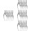 200St Rvs Raamhor Clip Set, , Stevige Houdclips Voor 8