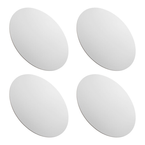 8St Ronde Canvasdoeken Wit - Mini Stretcht Panel Voor Schilderen