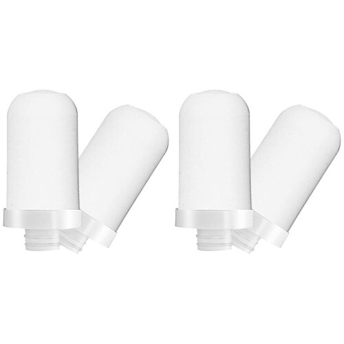 Faucet Water Filter Cartridges, Hima 4 Pack 8-Layer Cleaning Universal Deep Sea Diatom Earth Ceramic Filter