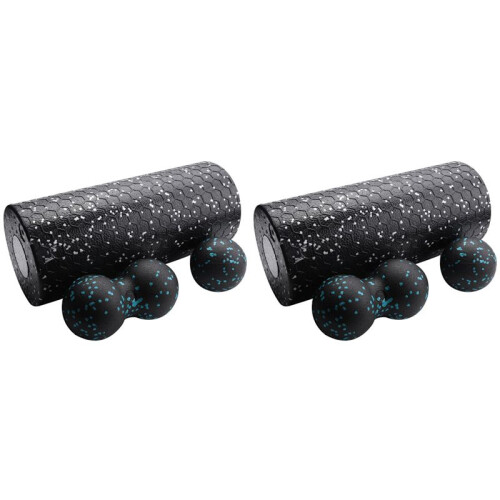 2X Trigger Point Foam Roller Set High Density Massage Roller  for Neck Back Muscles Deep Tissue Massage