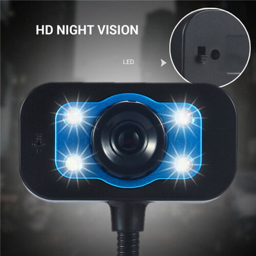 2X Web Camera USB High Definition Webcam 4 LED Web Cam with MIC Desktop for Skype Youtube Computer PC Laptop 2