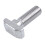 M8 Thread T-Slot Drop-in Stud Sliding Screw Bolt Silver Tone 10Pcs 5