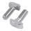 M8 Thread T-Slot Drop-in Stud Sliding Screw Bolt Silver Tone 10Pcs 4