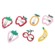 28St Decoratieve Metalen Fruit Haarclips Kawaii Barrette Voor
